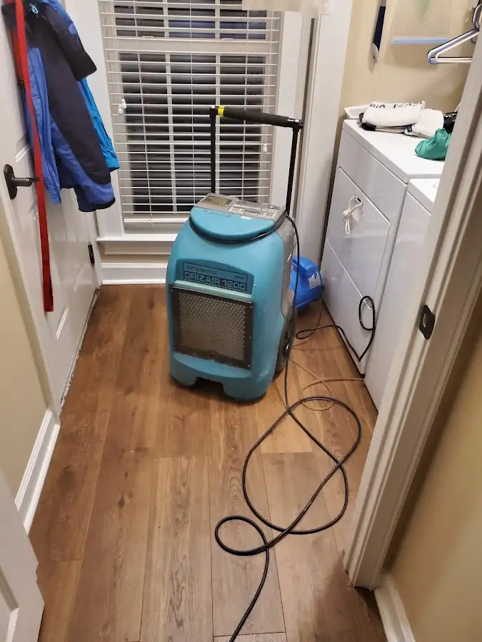Commercial dehumidifier deployed for Flood Damage Cleanup in Prospect Heights