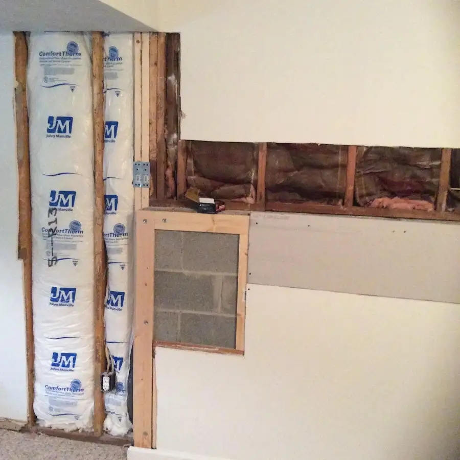 Wall insulation replacement during Contents Cleaning & Restoration in Prospect Heights